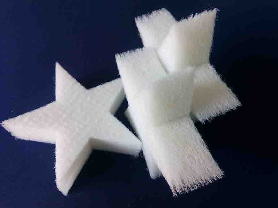直立棉仿形切割 五角星形状